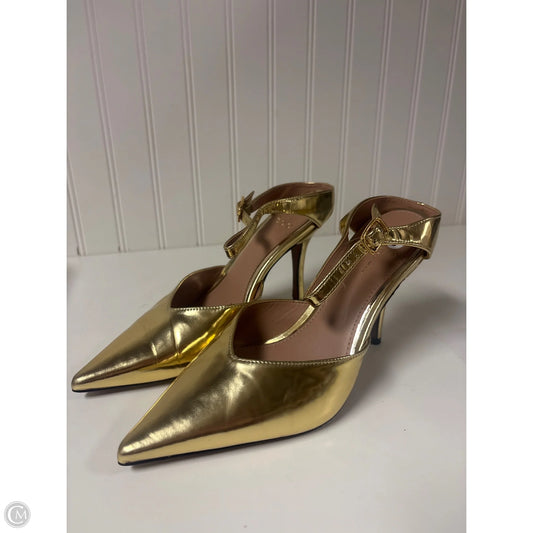 Sandals Heels Kitten By Linea Paolo In Gold, Size: 8