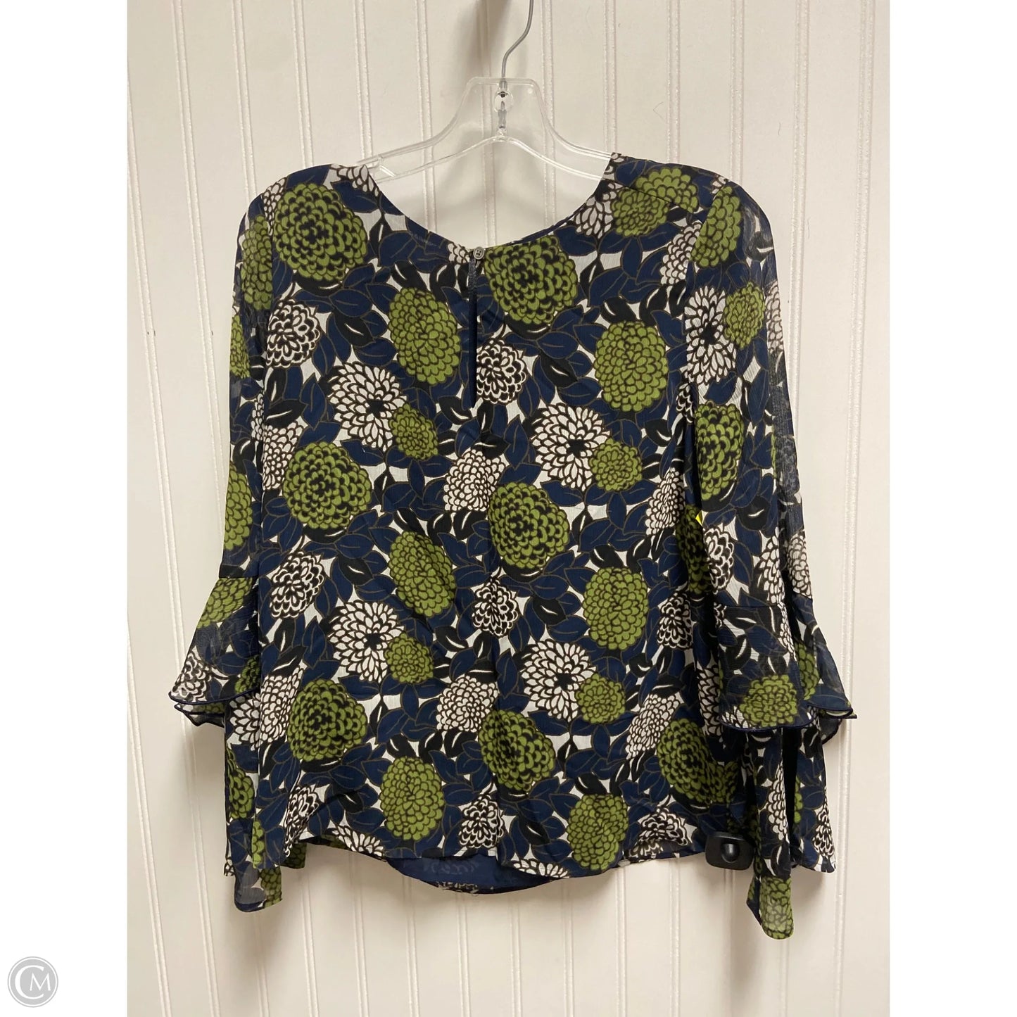 Top Long Sleeve By Ann Taylor In Blue & Green, Size: S