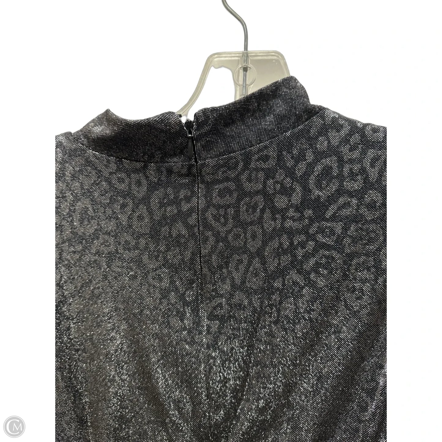 Dress Casual Midi By Calvin Klein In Silver, Size: L