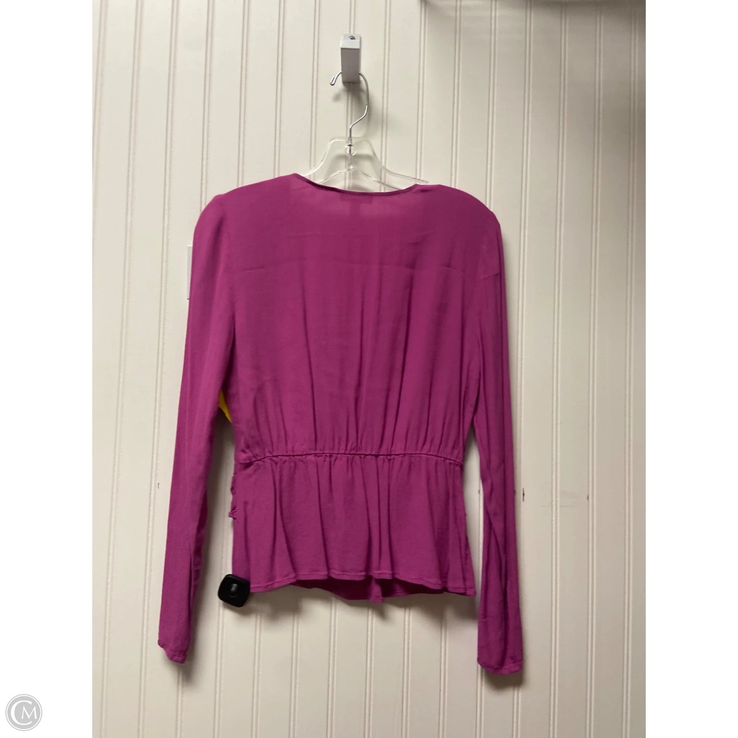 Top Long Sleeve By Leith In Purple, Size: S
