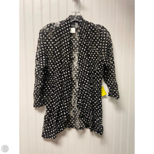 Top Long Sleeve By Slinky Brand In Polkadot Pattern, Size: M