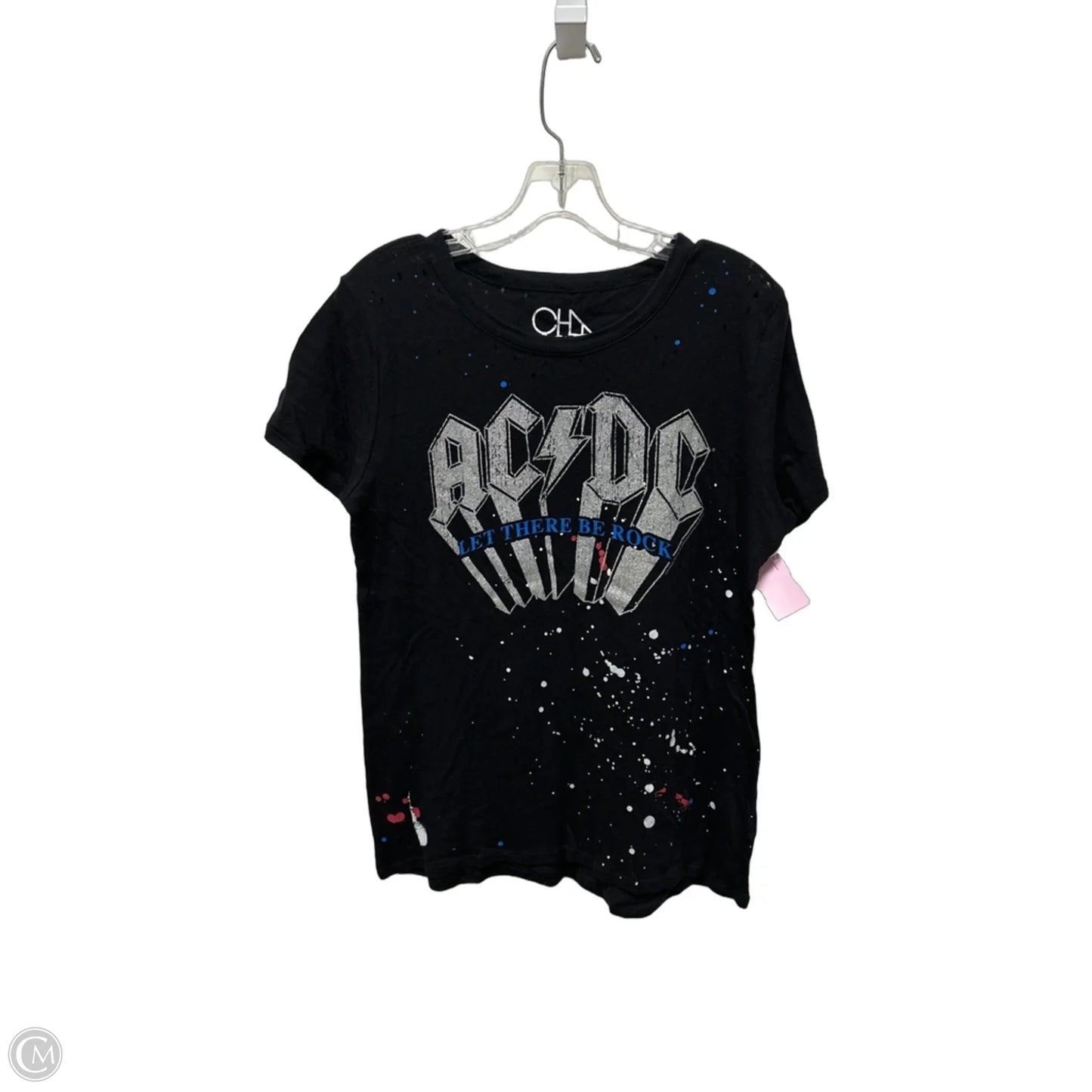 Top Short Sleeve By Chaser In Black, Size: L