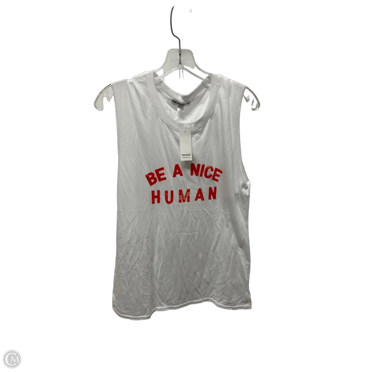 Top Sleeveless By Clothes Mentor In White, Size: L