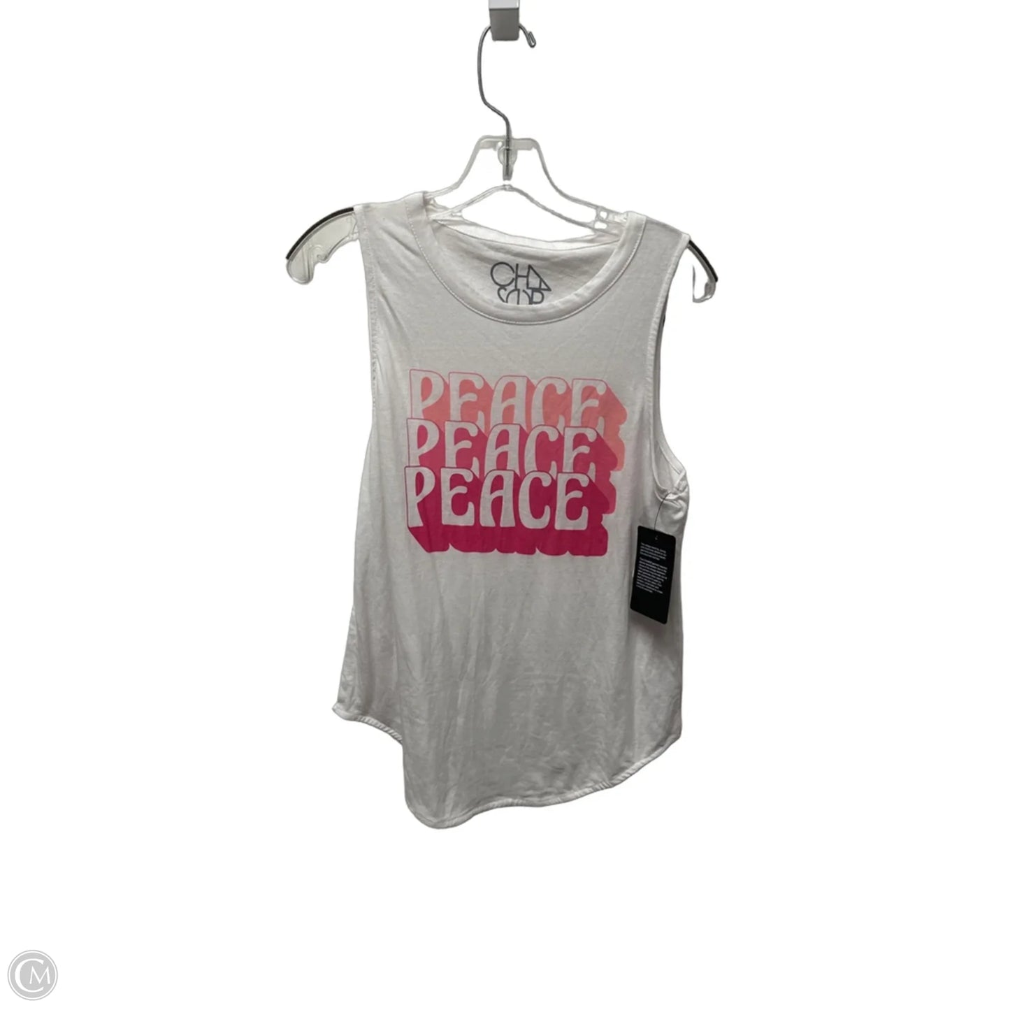 Top Sleeveless By Chaser In White, Size: L