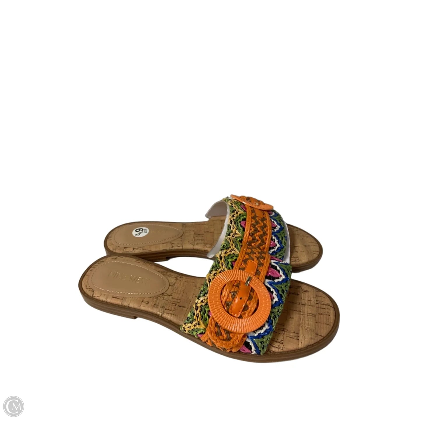 Sandals Flats By Nine West In Orange, Size: 6.5