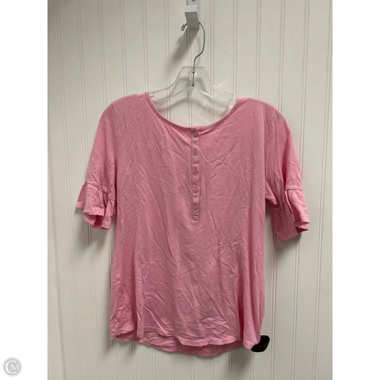 Top Short Sleeve By Talbots In Pink, Size: S