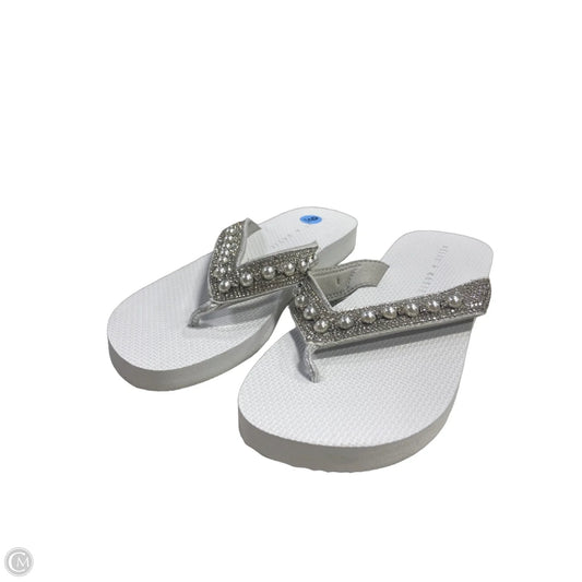 Sandals Flip Flops By Kelly And Katie In White, Size: 6