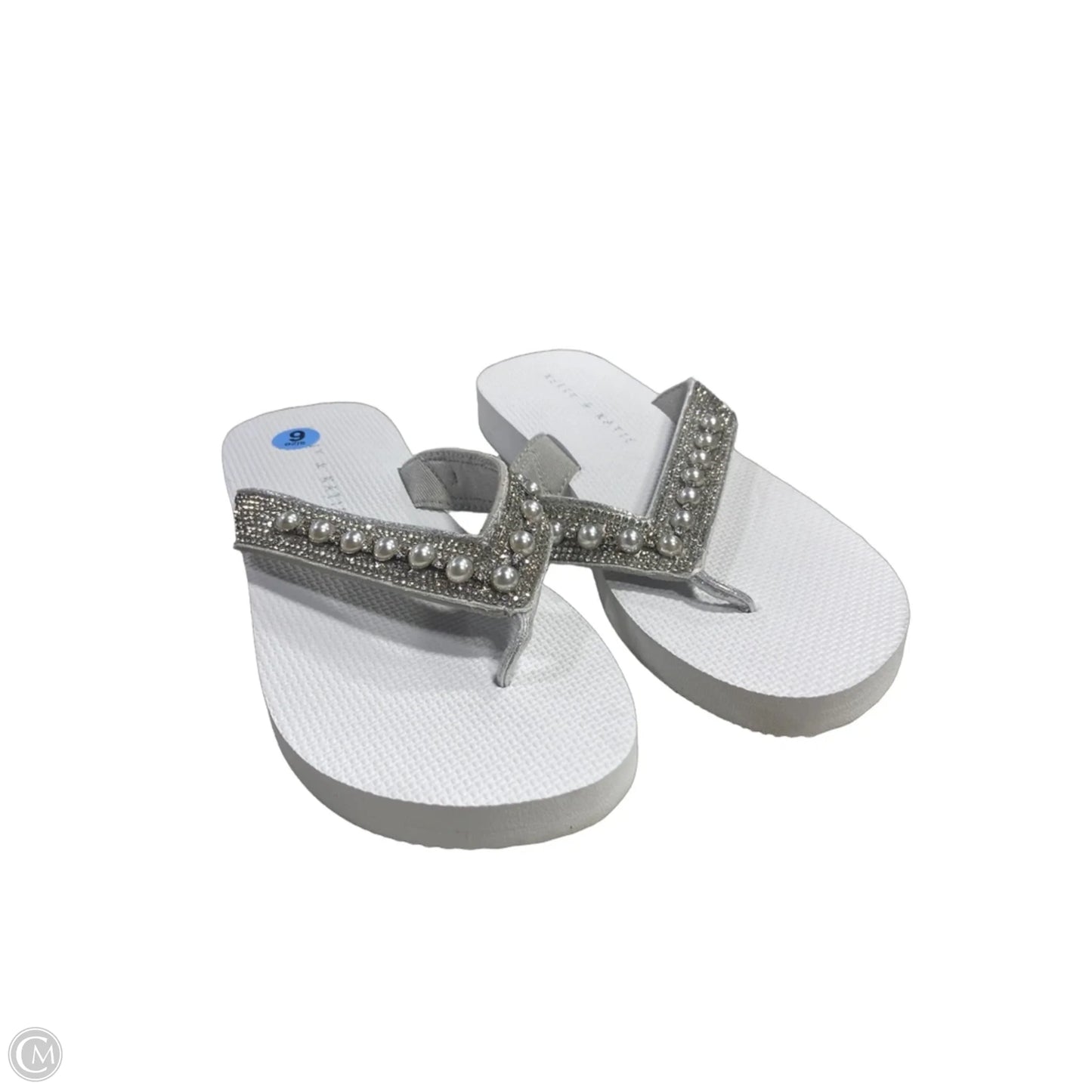 Sandals Flip Flops By Kelly And Katie In White, Size: 6