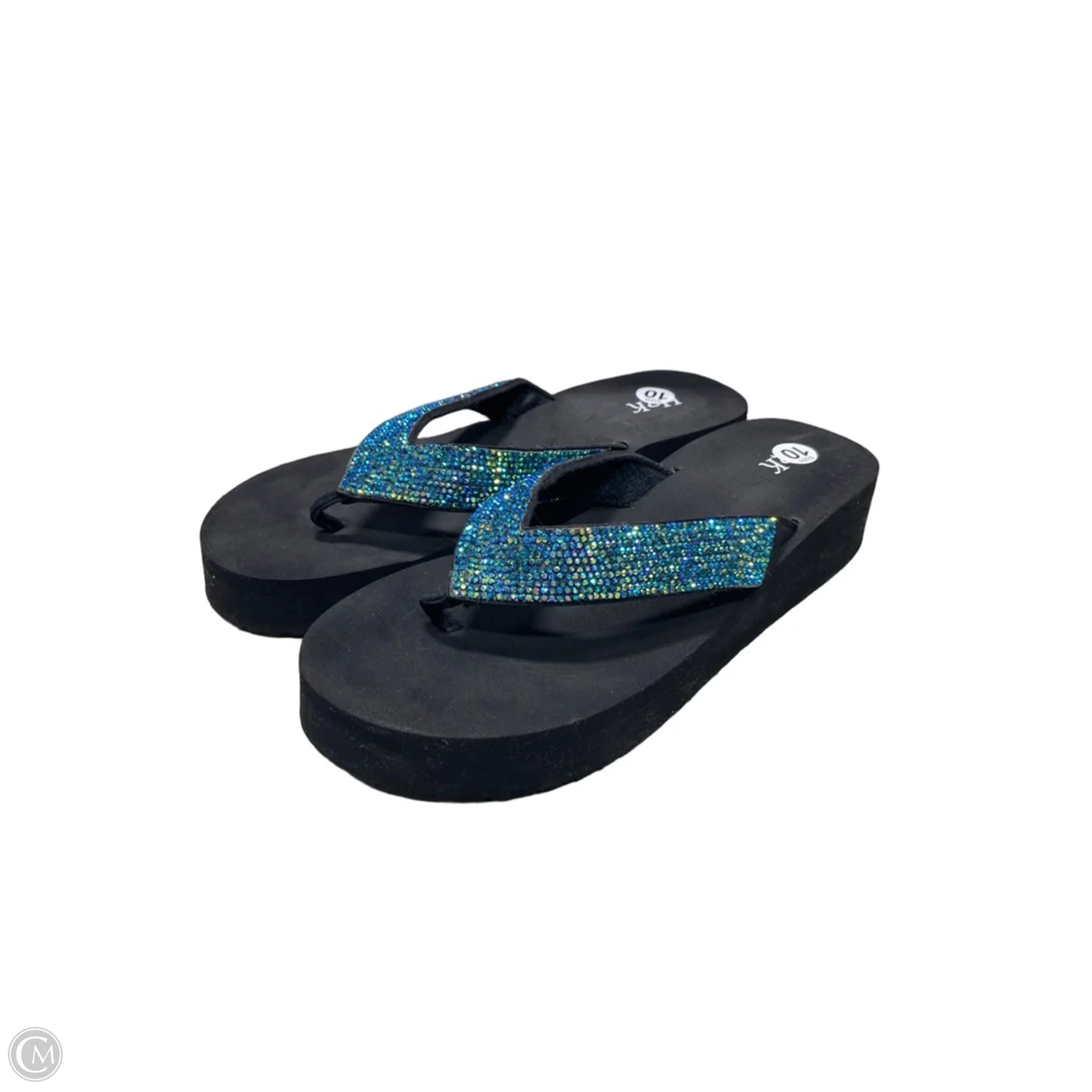 Sandals Flip Flops By Clothes Mentor In Green, Size: 10
