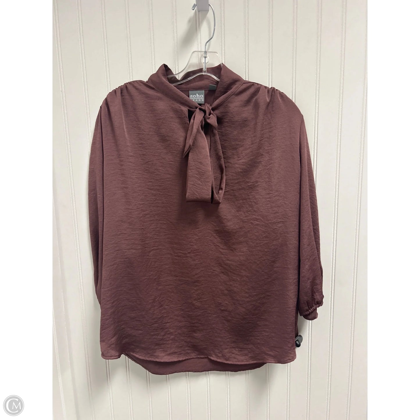 Top Long Sleeve By Clothes Mentor In Brown, Size: M