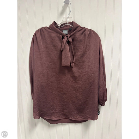 Top Long Sleeve By Clothes Mentor In Brown, Size: M