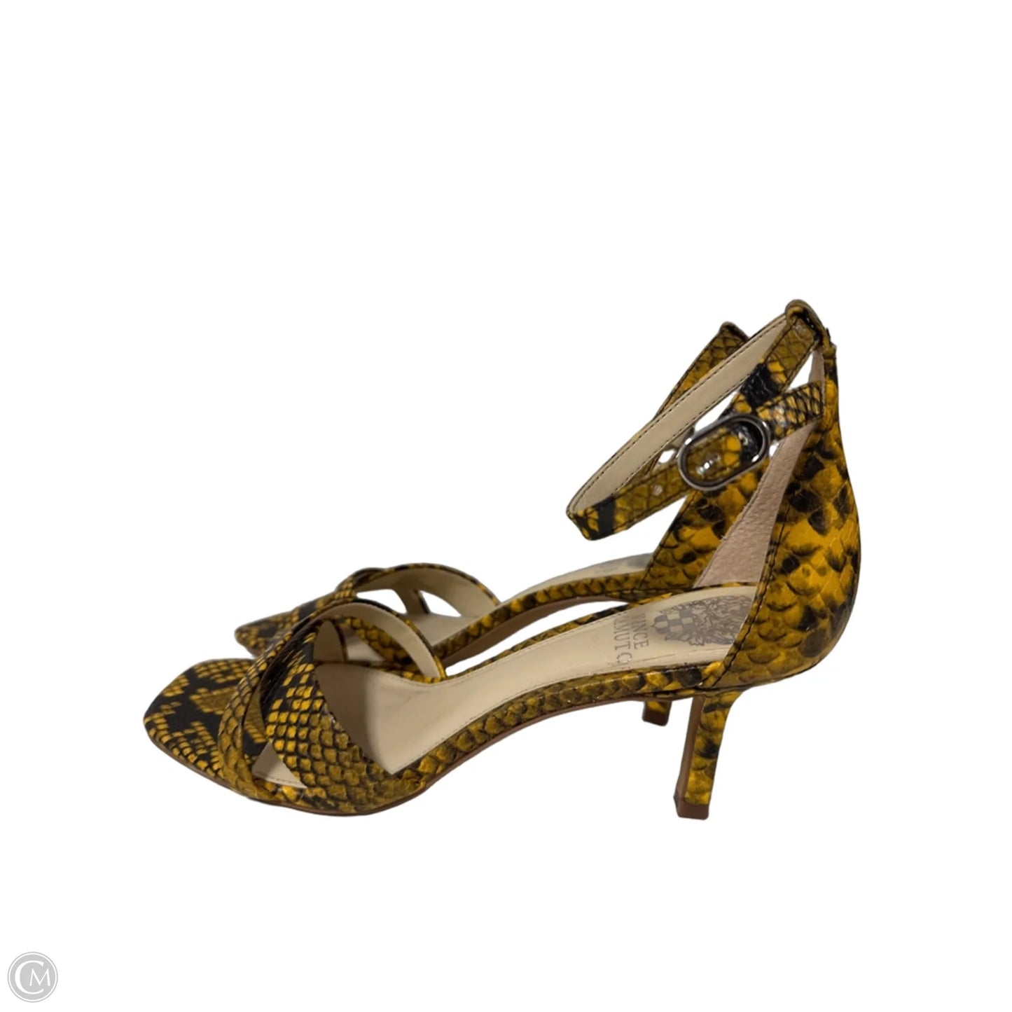 Sandals Heels Kitten By Vince Camuto In Yellow, Size: 8.5