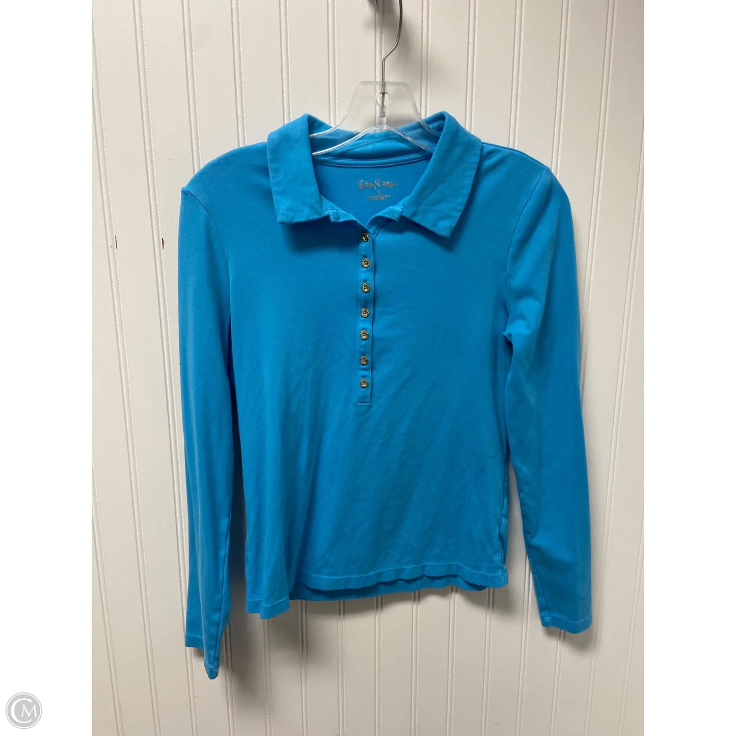 Top Long Sleeve Designer By Lilly Pulitzer In Blue, Size: S