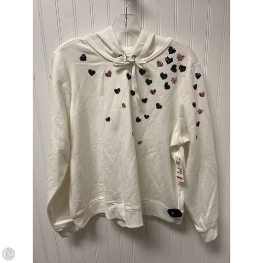 Sweatshirt Hoodie By Charter Club In White, Size: Xl