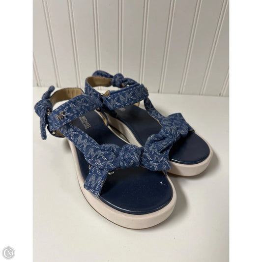 Sandals Flats By Michael By Michael Kors In Blue, Size: 6