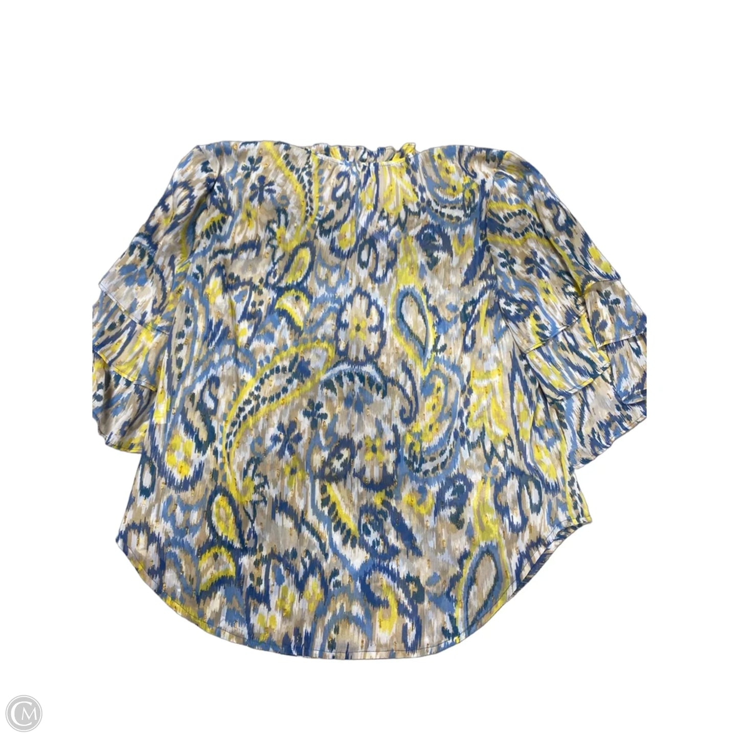 Top Long Sleeve By Chicos In Yellow, Size: M