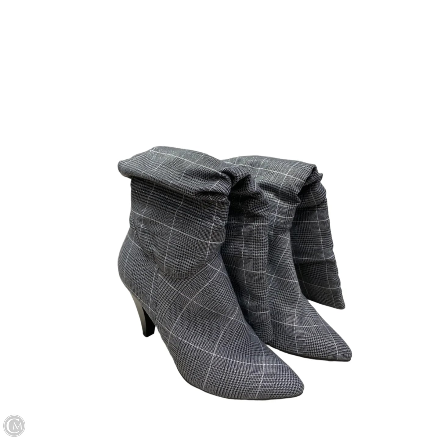 Boots Mid-calf Heels By Clothes Mentor In Grey, Size: 7