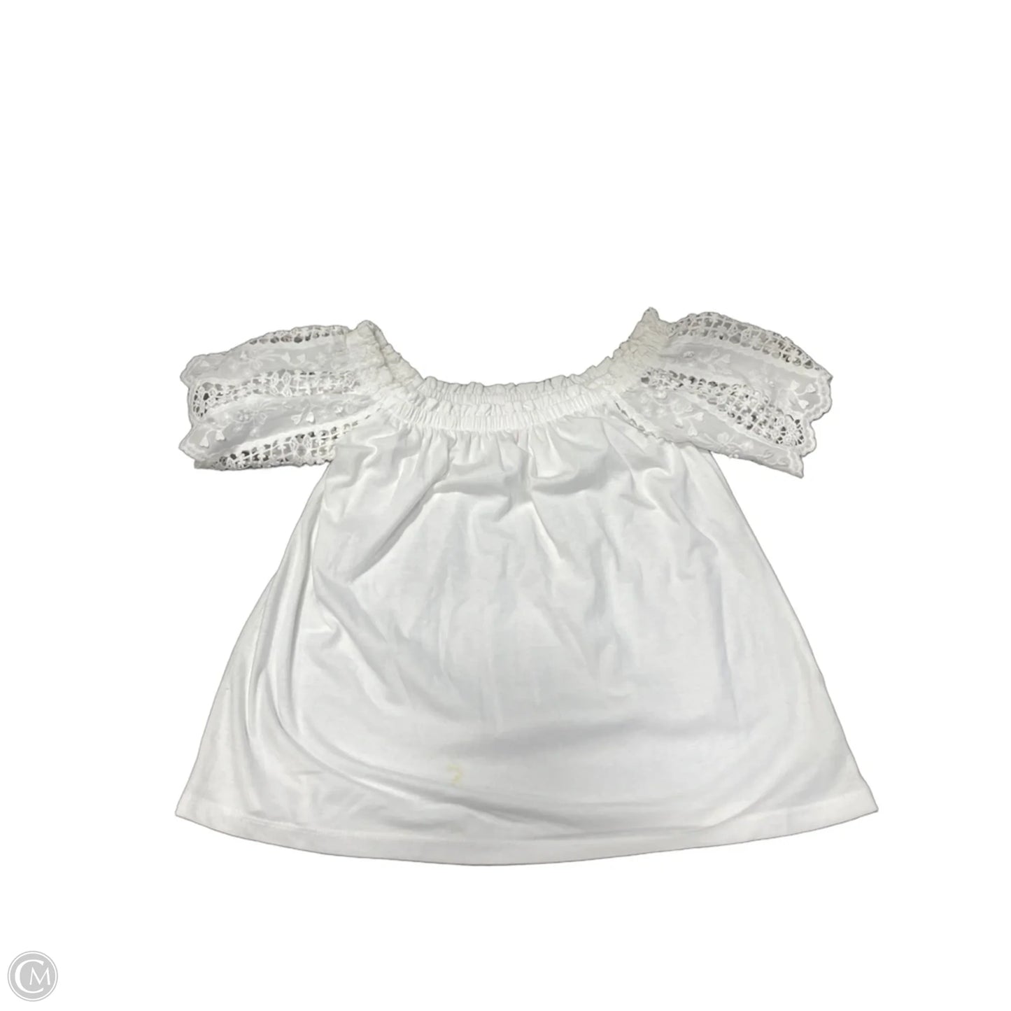 Top Short Sleeve Designer By Lilly Pulitzer In White, Size: S