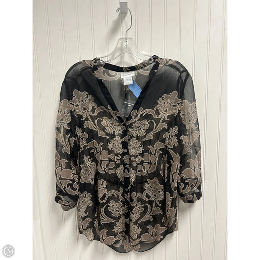 Top Long Sleeve By Soft Surroundings In Brown, Size: S