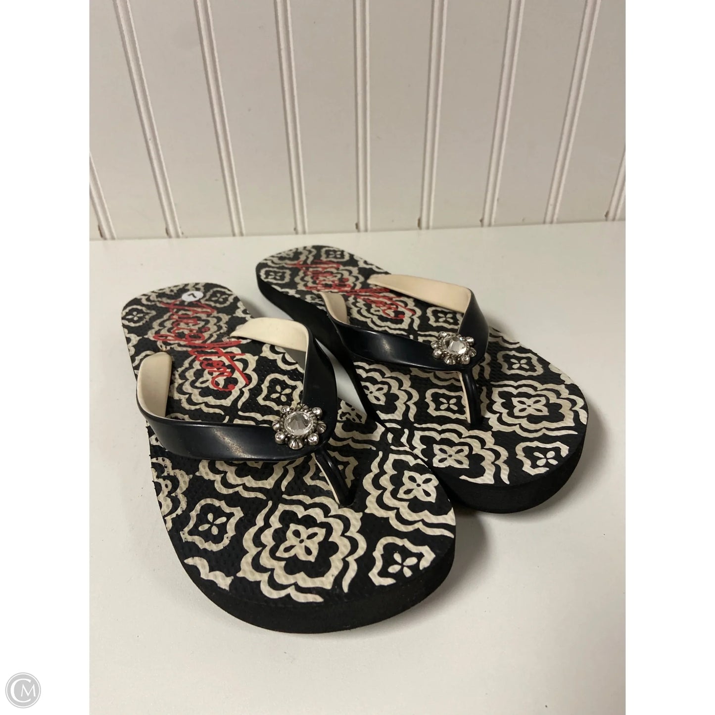 Sandals Flip Flops By Brighton In Black, Size: 7