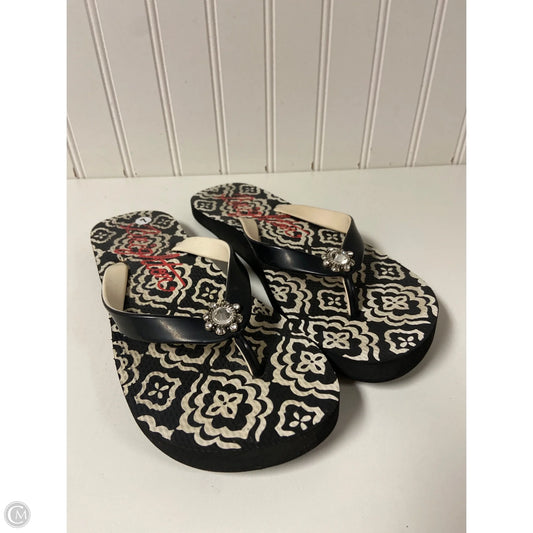 Sandals Flip Flops By Brighton In Black, Size: 7