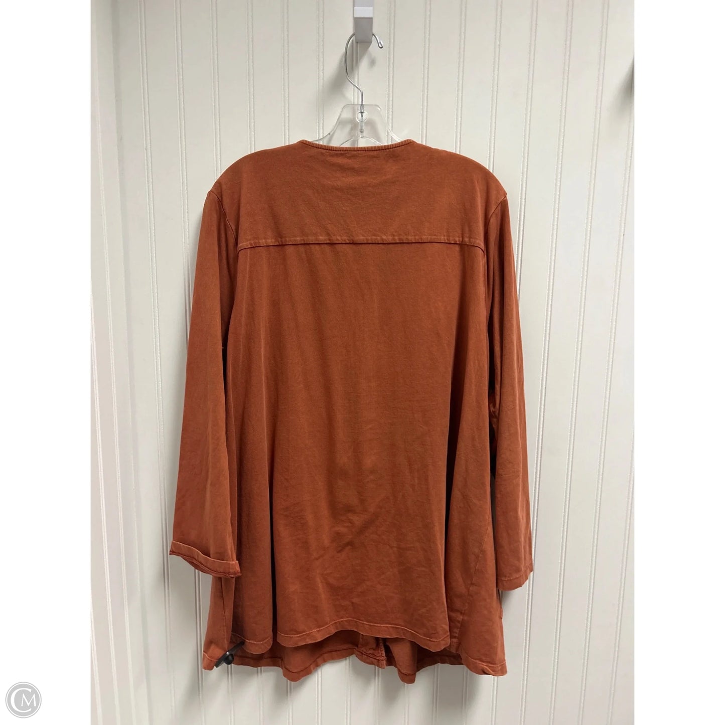 Top Long Sleeve By April Carnell In Orange, Size: 1x
