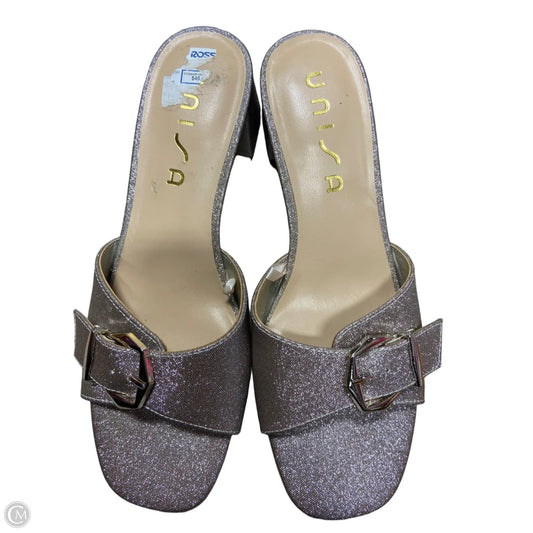 Sandals Flats By Unisa In Rose Gold, Size: 9.5