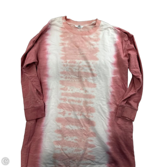 Dress Casual Midi By Time And Tru In Pink, Size: Xl