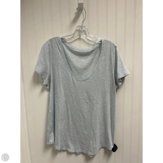 Athletic Top Short Sleeve By Lululemon In Blue, Size: Xl