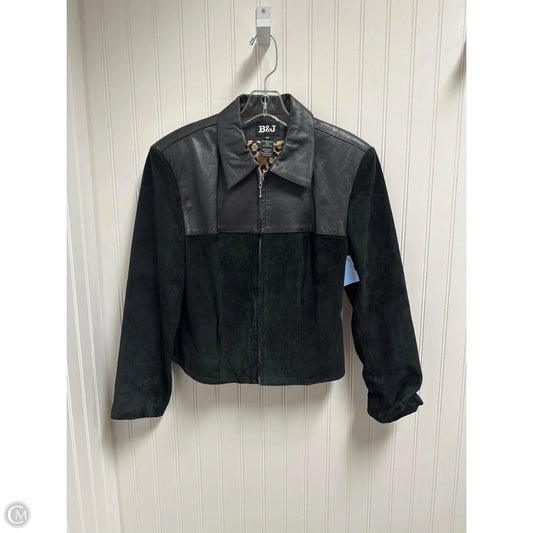 Jacket Leather By Clothes Mentor In Black, Size: M