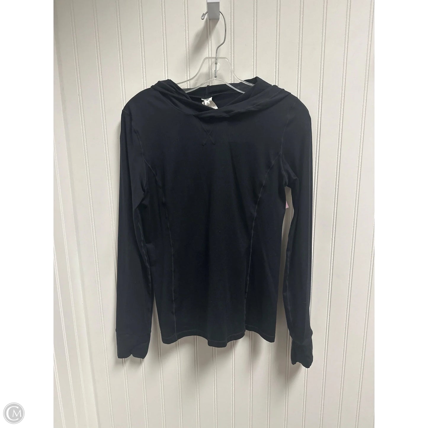 Athletic Top Long Sleeve Hoodie By Fabletics In Black, Size: S