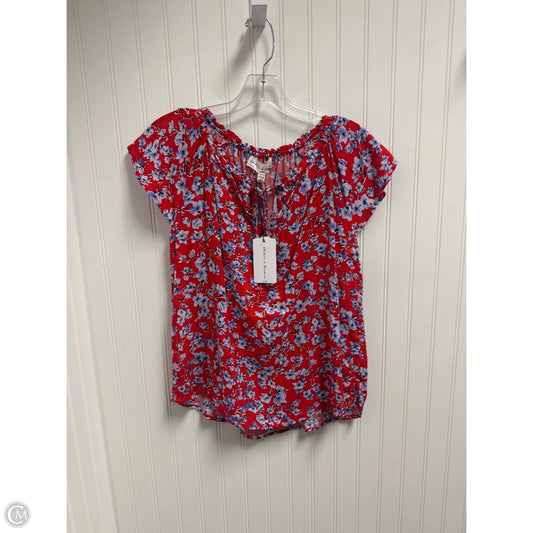 Top Short Sleeve By Chelsea And Theodore In Red, Size: Mp