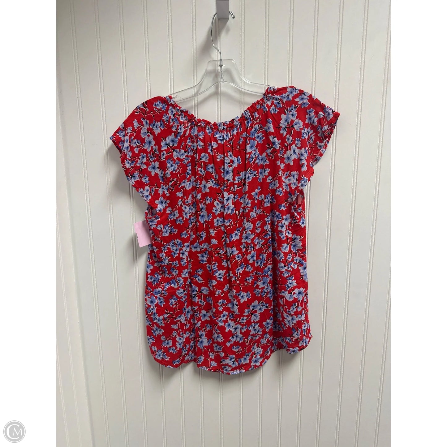 Top Short Sleeve By Chelsea And Theodore In Red, Size: Mp