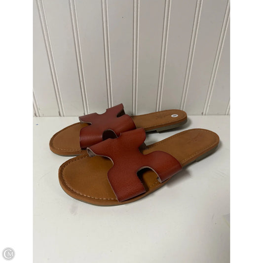 Shoes Flats By Universal Thread In Brown, Size: 8