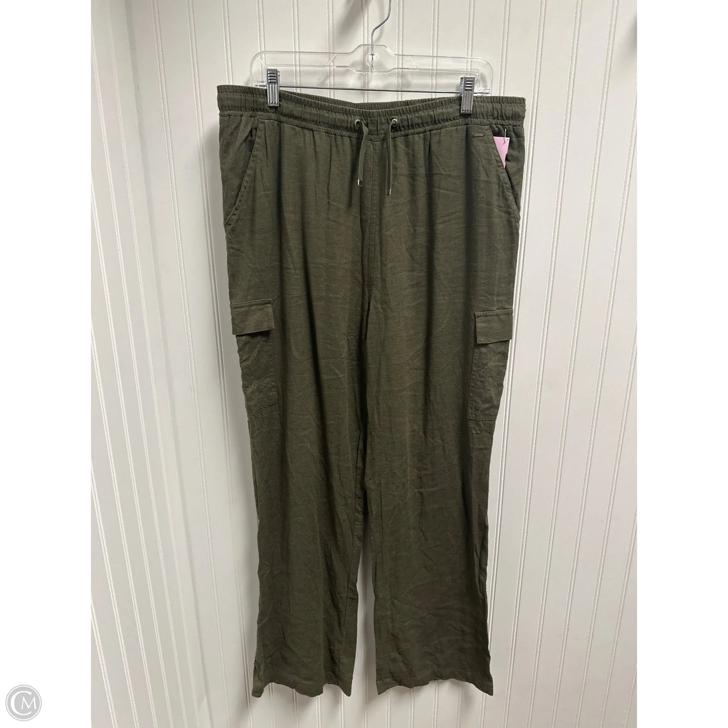 Pants Linen By Guess In Green, Size: 16