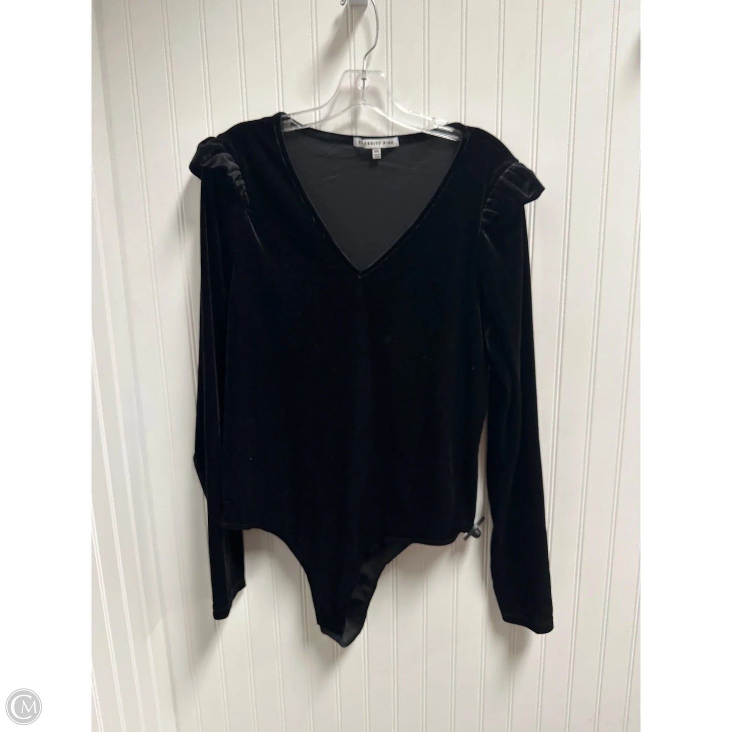 Top Long Sleeve By Celebrity Pink In Black, Size: 1x