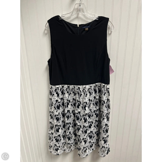 Dress Casual Midi By Tommy Hilfiger In Black & White, Size: L