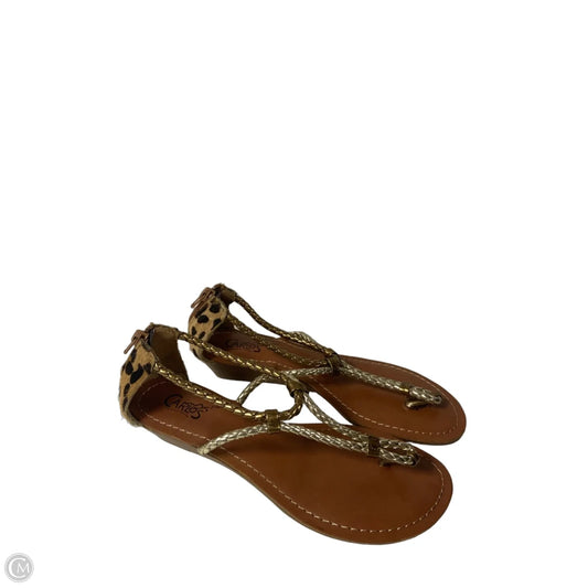 Sandals Flats By Carlos By Carlos Santana In Animal Print, Size: 7.5