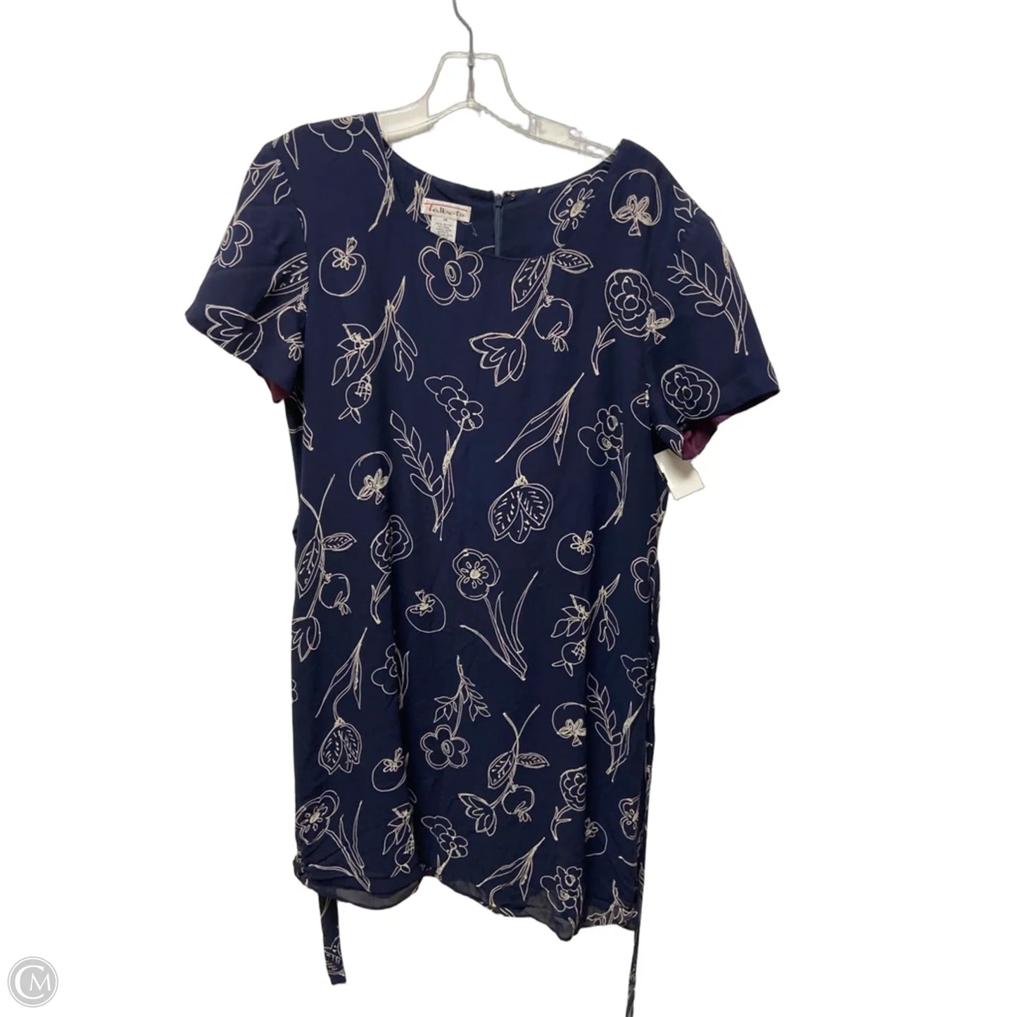 Dress Casual Midi By Talbots In Blue, Size: Xl