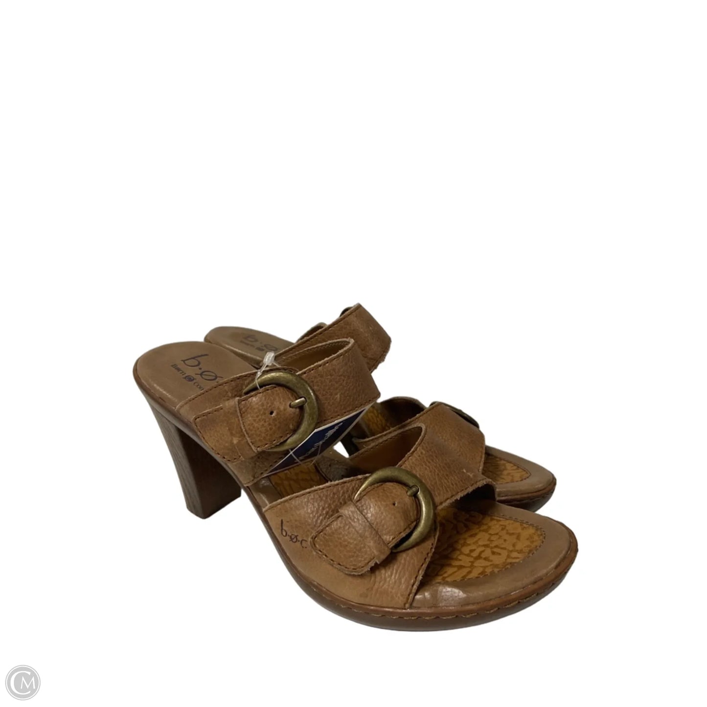 Sandals Heels Platform By Boc In Brown, Size: 8