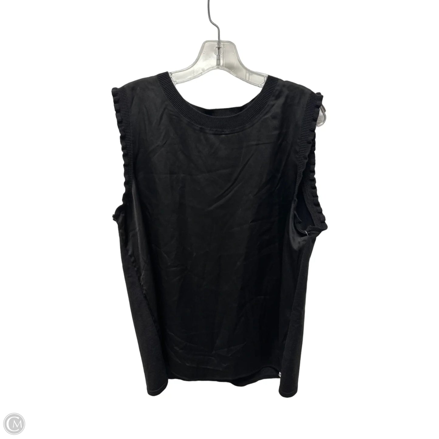 Top Sleeveless Designer By Karl Lagerfeld In Black, Size: L