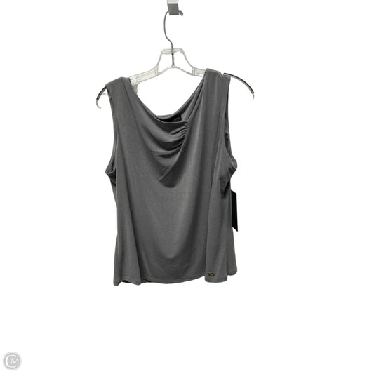 Top Short Sleeve Basic By Donna Karan In Grey, Size: Xl