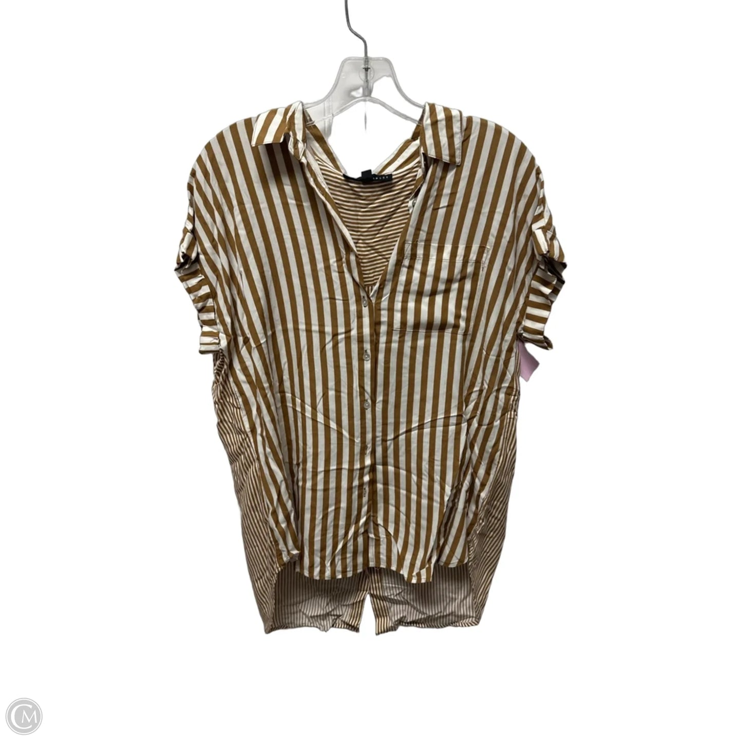 Top Short Sleeve By Jane And Delancey In Striped Pattern, Size: M