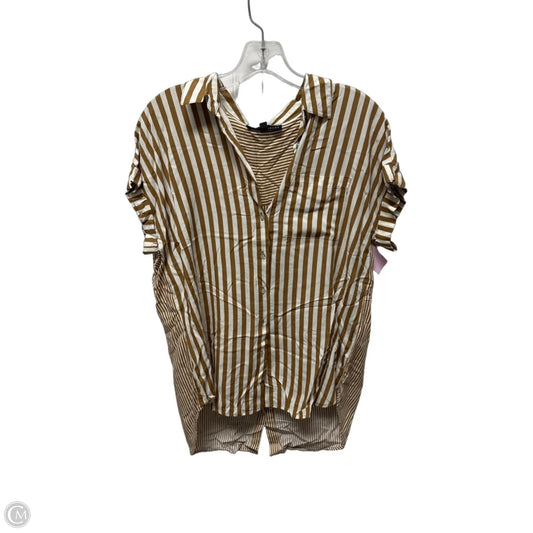 Top Short Sleeve By Jane And Delancey In Striped Pattern, Size: M