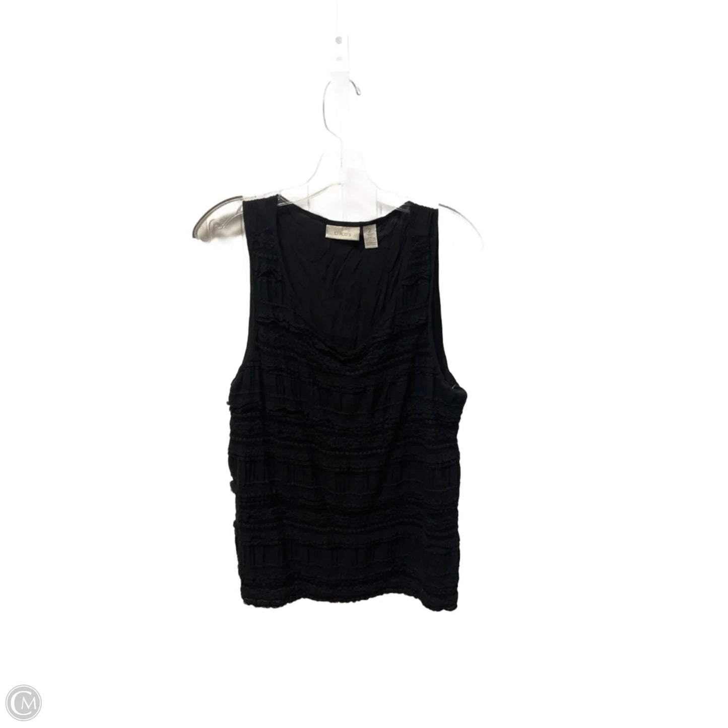 Top Sleeveless Basic By Chicos In Black, Size: L