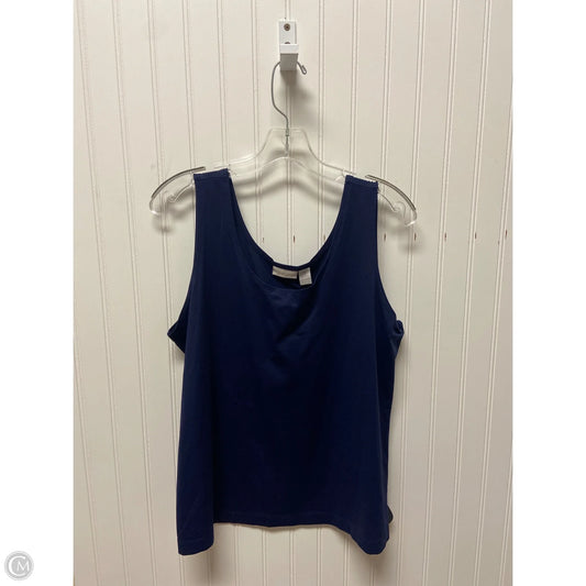Top Sleeveless Basic By Chicos In Blue, Size: Xl