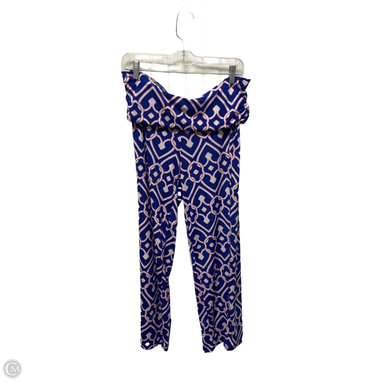 Pants Wide Leg By Tracy Negoshian In Blue & Pink, Size: 12