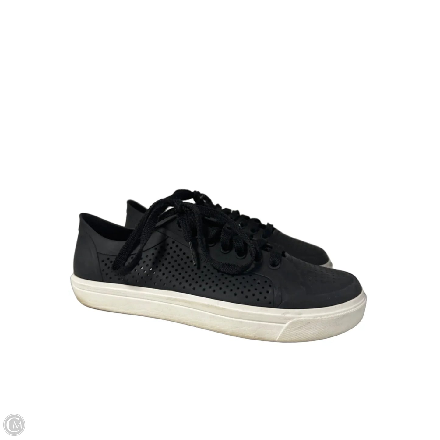 Shoes Flats By Crocs In Black, Size: 8