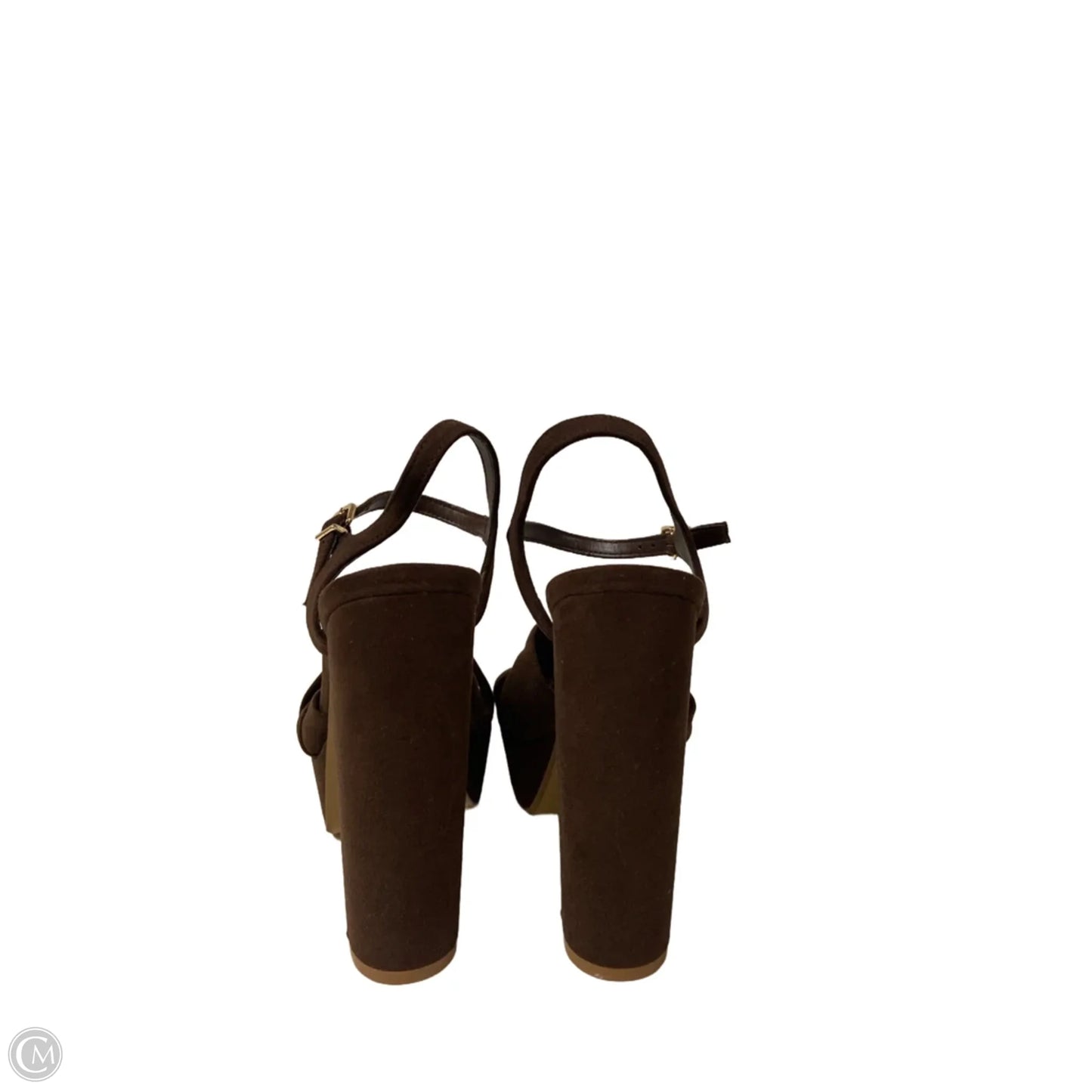 Sandals Heels Platform By Express In Brown, Size: 8