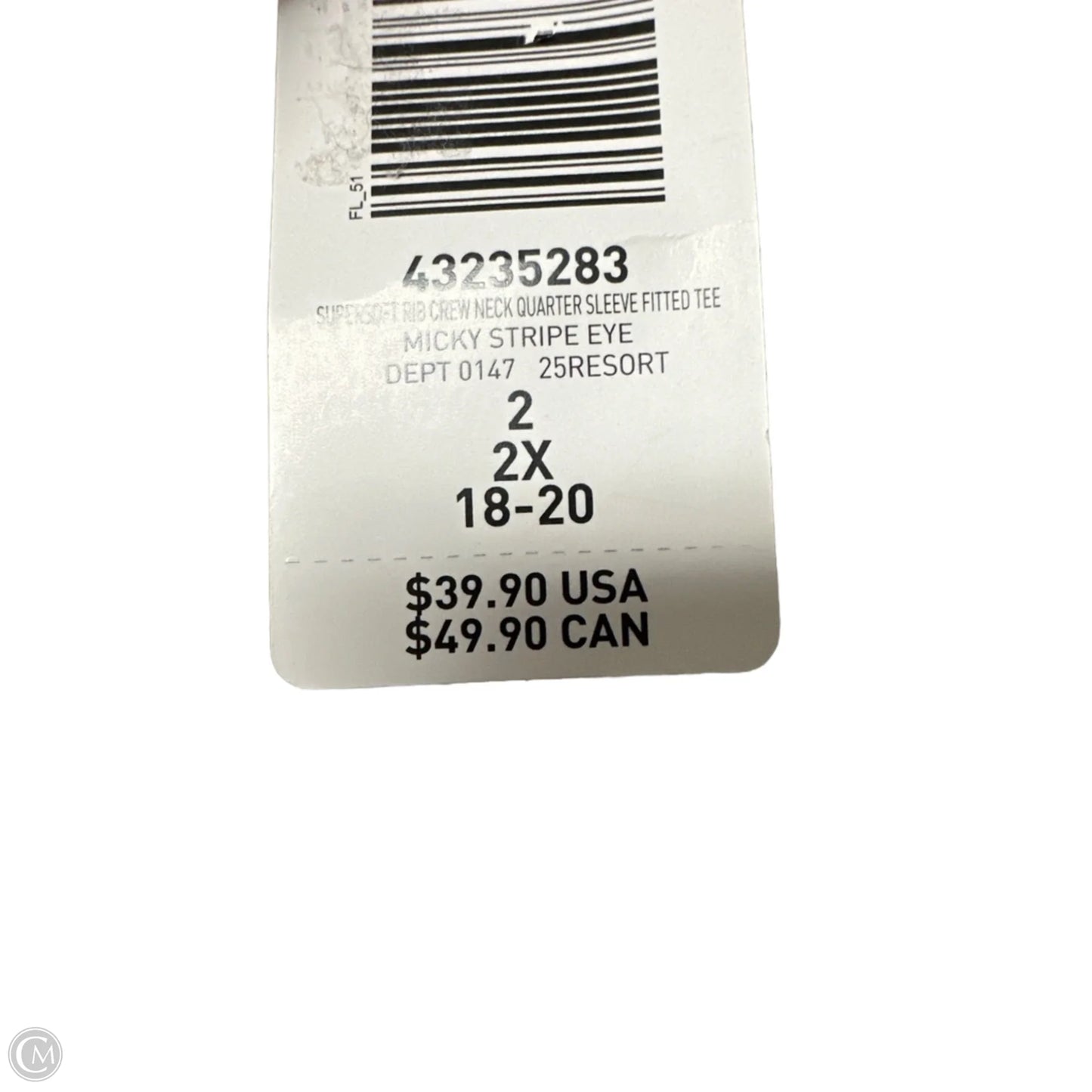 Top Long Sleeve By Torrid In Striped Pattern, Size: 2x